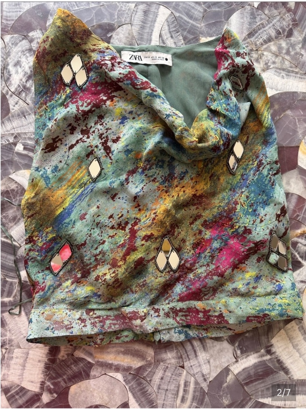 ZARA MULTI COLOR DRAPED SET - Picture 2 of 8